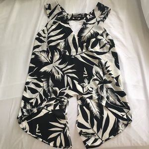 Express Sleeveless top with cut outs and hi-low